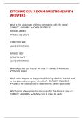 DITCHING KSV 2 EXAM QUESTIONS WITH ANSWERS