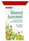 Advanced Assessment 4th Edition Test Bank A&plus; ISBN  by Goolsby