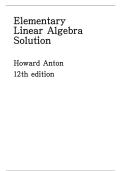 Solution Manual for Elementary Linear Algebra&colon; Applications Version 12th Edition by Howard Anton&comma; Chris Rorres &comma; Anton Kaul