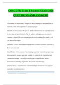 COSC 275&colon; Exam 1 Palmer EXAM 2026 QUESTIONS AND ANSWERS