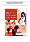 Test Bank for Maternity and Women&rsquo;s Health Care &ndash; 13th Edition by Lowdermilk &lpar;Complete&comma; Verified 2026&rpar;