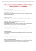 CPL-S COURSE- COMMUNICATIONS QUESTIONS AND ANSWERS WITH SOLUTIONS 2025