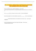 CPL-S COURSE- OPERATIONS- WARFIGHTING QUESTIONS AND ANSWERS WITH SOLUTIONS