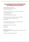 CPLS COURSE TEST 2 STUDY GUIDE QUESTIONS AND ANSWERS WITH SOLUTIONS 2025&period;
