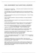 ESOL ASSESSMENT QUIZ QUESTIONS & ANSWERS