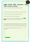 SHRM EXAM PREP Questions with  100&percnt; Correct Answers