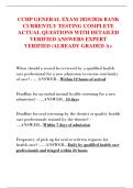CCHP GENERAL EXAM 2025&sol;2026 BANK  CURRENTLY TESTING COMPLETE  ACTUAL QUESTIONS WITH DETAILED  VERIFIED ANSWERS EXPERT  VERIFIED &sol;ALREADY GRADED A&plus;