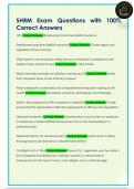 SHRM Exam Questions with 100&percnt;  Correct Answers
