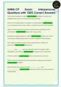 SHRM-CP  Exam&colon;  Interpersonal  Questions with 100&percnt; Correct Answers