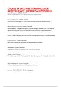COURSE 14 SNCO PME COMMUNICATION QUESTIONS WITH CORRECT ANSWERS 2025