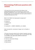 Rheumatology PLAB exam questions with answers&comma;