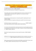 CONTRACTORS EXAM QUESTIONS WITH CORRECT ANSWERS 2025&period;