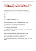 Firefighter 1 Final Test&comma; Firefighter 1&comma; Fire 1 TEST PREP questions with answers