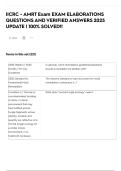 IICRC - AMRT Exam EXAM ELABORATIONS QUESTIONS AND VERIFIED ANSWERS 2025 UPDATE &vert; 100&percnt; SOLVED&excl;&excl;