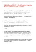 IBM CompTIA ITF&plus; Certification Practice Exam questions with answers