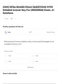 OHIO EFDA BOARD EXAM QUESTIONS WITH Detailed Answer Key For &lpar;2025&vert;2026&rpar; Exam&comma; A&plus; Solutions