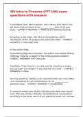 SDI Intro to Firearms &lpar;FFT 100&rpar; exam questions with answers