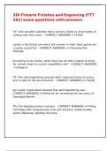 SDI Firearm Finishes and Engraving &lpar;FTT 201&rpar; exam questions with answers