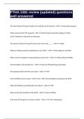 PTHA 1301 review &lpar;updated&rpar; questions well answered
