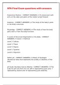 NTA Final Exam questions with answers