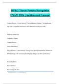 HFRG Threat Pattern Recognition EXAM 2026 Questions and Answers