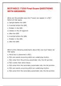 BCIT-NSCC-7150 Final Exam QUESTIONS WITH ANSWERS