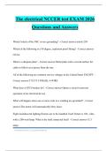 The electrical NCCER test EXAM 2026 Questions and Answers