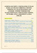 COMPTIA SECURITY&plus; CERTMASTER CE EXAM BANK &vert; ACCURATE CURRENTLY TESTING VERSIONS ALL EXAM QUESTIONS AND ANSWERS  &vert; EXPERT VERIFIED FOR GUARANTEED PASS &vert; CERTMASTER COMPTIA NETWORK&plus; FINAL ASSESSMENT LATEST UPDATE