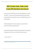 RBT Practice Study Guide Actual Exam 2026 Questions and Answers