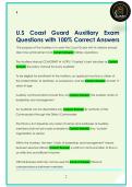 U&period;S Coast Guard Auxiliary Exam  Questions with 100&percnt; Correct Answers