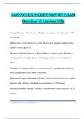 NGN NCLEX &sol;NCLEX NGN RN EXAM Questions & Answers 2026