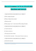 Hesi A2 Grammar ACTUAL EXAM 2026 Questions and Answers