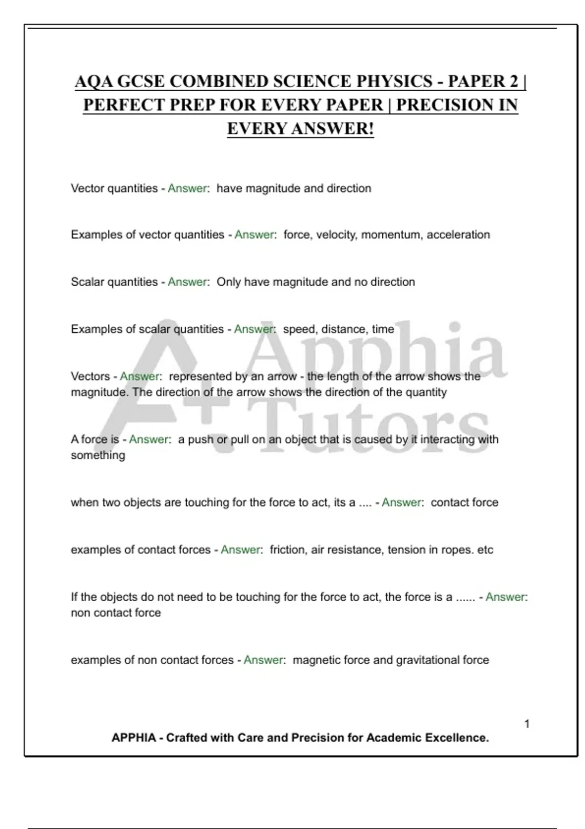 AQA GCSE COMBINED SCIENCE PHYSICS - PAPER 2 | PERFECT PREP FOR EVERY ...