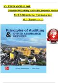 Solution Manual for Principles of Auditing and Other Assurance Services&comma; 23rd Edition by Ray Whittington & Kurt Pany &lpar;McGraw-Hill&comma; 2024&rpar; &vert; ISBN&colon; 9781266857669 &vert; Chapters 1-21