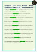 Vermont Life and Health Exam  Questions with 100&percnt; Correct Answers