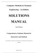 Solutions Manual — Computer Methods in Chemical Engineering, 1st Edition — Nayef Ghasem — ISBN 9781439849996 — Latest Update 2025/2026 — (All Chapters Covered 1–9)