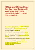  AFF-instructor USPA Exam&vert; Brand New Expert Exam Questions with 100&percnt; Correct Clear Verified Answers&vert; All Graded A&plus;&vert;Latest Premium Update&period;