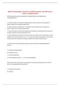 MMSC 433 Hematology II Final Exam &vert; UPDATED Questions with 100&percnt; Correct Answers &vert; Verified Solutions 