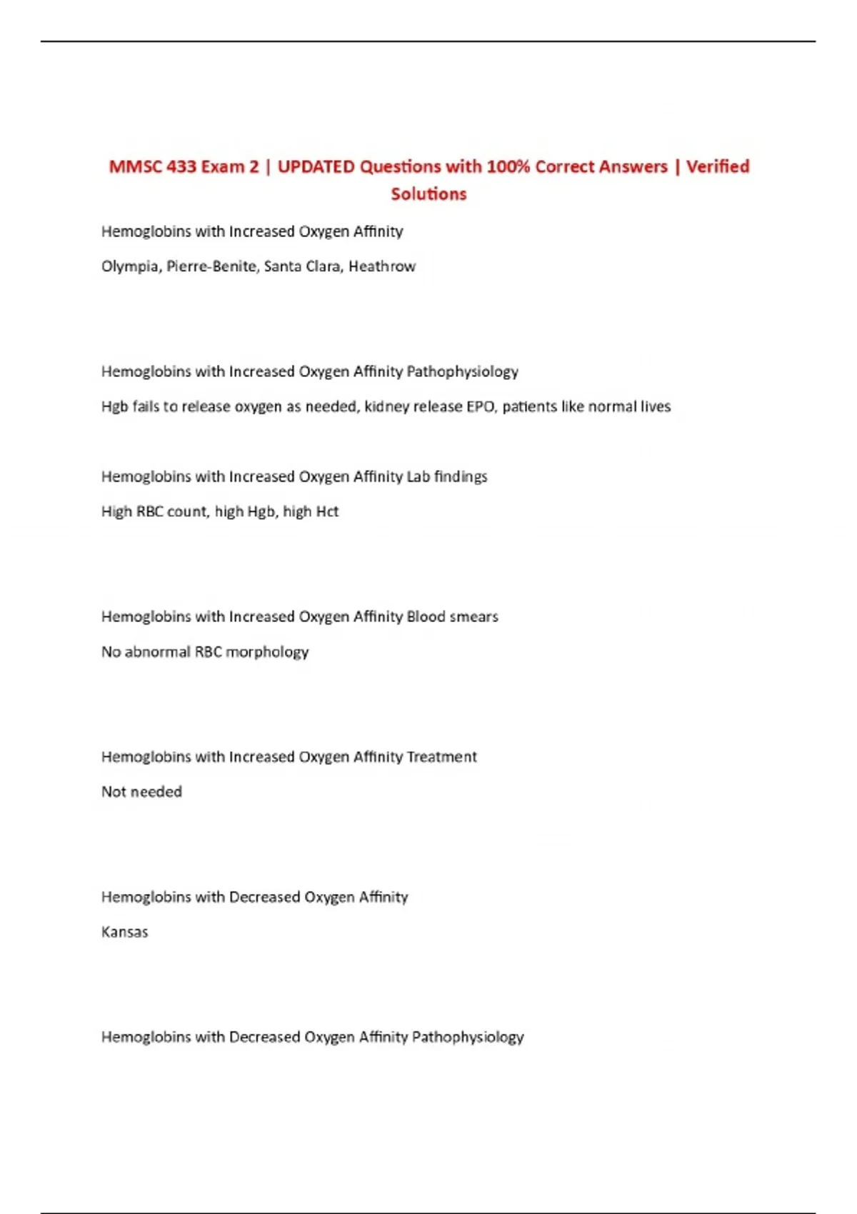 MMSC 433 Exam 2 | UPDATED Questions with 100% Correct Answers ...