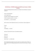 NCM 109 Exam &vert; UPDATED Questions with 100&percnt; Correct Answers &vert; Verified Solutions