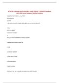 NCM 109- child with &lpar;AHD&rpar; ACQUIRED HEART DISEASE &vert; UPDATED Questions with 100&percnt; Correct Answers &vert; Verified Solutions
