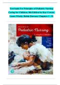 Principles of Pediatric Nursing: Caring for Children – Test Bank (8th Edition, Kay Cowen, Laura Wisely & Robin Dawson), Chapters 1–31 – Complete Exam Preparation Material