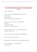 Ncm 109 - Chapter 23&colon; Nursing Care of a Family Experiencing a Complication of Labor or Birth &vert; UPDATED Questions with 100&percnt; Correct Answers &vert; Verified Solutions