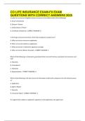 CO LIFE INSURANCE EXAM-FX EXAM QUESTIONS WITH CORRECT ANSWERS 2025&period;