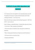 NAPLEX Exam 2026 Questions and Answers