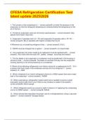 CFESA Refrigeration Certification Test latest update 2025&sol;2026