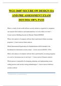 WGU D487 SECURE SW DESIGN OA AND PRE ASSESSMENT EXAM 2025&sol;2026 100&percnt; PASS