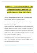 Louisiana Landscape Horticulture A-M Exam comprehensive questions and verified answers 2026 100&percnt; PASS