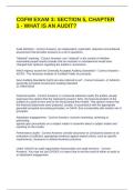 CGFM EXAM 3 SECTION 5&comma; CHAPTER 1 - WHAT IS AN AUDIT QUESTIONS AND ANSWERS 2025-2026