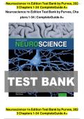Test Bank for Neuroscience&comma; 7th Edition by Dale Purves &lpar;Sinauer Associates&comma; an imprint of Oxford University Press&comma; 2023&rpar; &vert; ISBN&colon; 9780197616246 &vert; Chapters 1-34